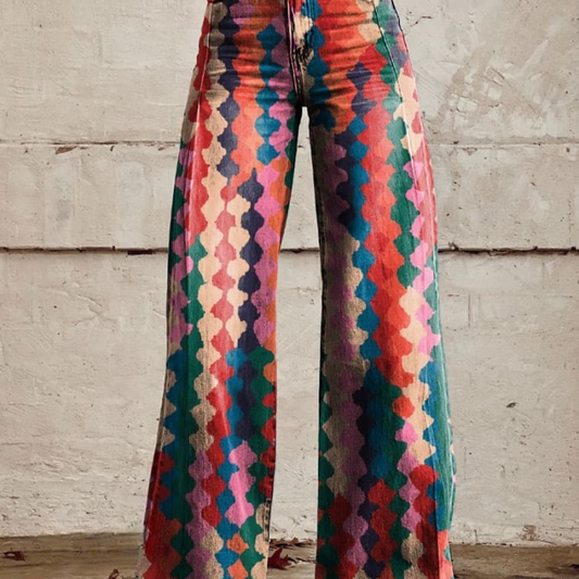 Evelyn | Pantalones Acampanados de Material de Primera Calidad
