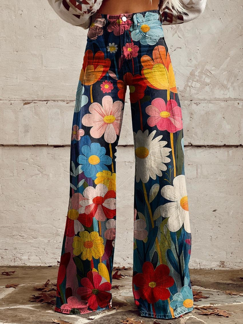 Jenny | Pantalones Modernos y Elegantes con estampado Floral