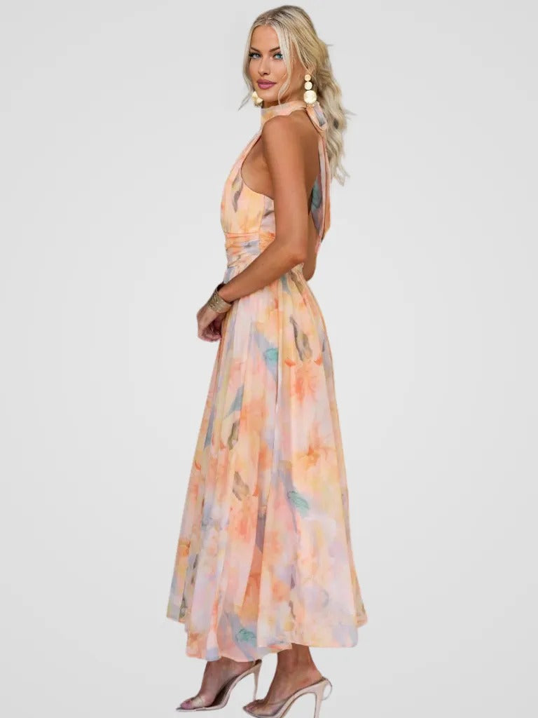 Isabela| Vestido midi Flor de Ensueño